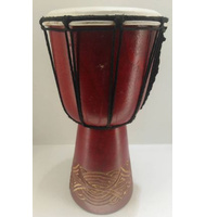 Wooden Djembe 12'' - κόκκινο |  Djembes στο Pegasus Music Store